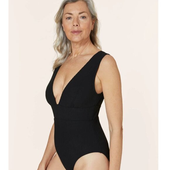 NWT Andie Swim | The Mykonos One Piece Ribbed Black (XL-Long Torso) - Picture 12 of 16